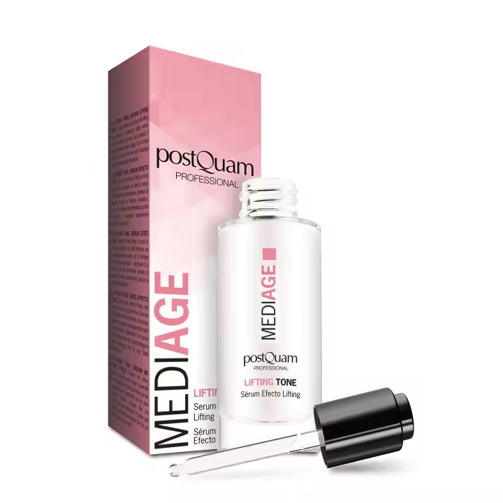 PostQuam - Serum Facial Biologico Efecto Lifting Med Age - Sérum Biológico Reafirmante Rejuvenecedor y Alisador que Combate los Signos del Envejecimiento Eficazmente - Contiene Extracto de Edelweiss y Jugo de Sorgo - 30 ml - 1