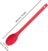 Juego de cucharas mezclador de silicona 2, resistente al calor antiadherente cocina cuchara herramienta de cocina calor para cocinar, agitar, mezclar - details 0