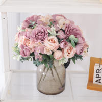 Bouquet De Flores Artificiales Rosa Silken Peonía Hydrangea Decoración Para Hogar Y Fiestas Decoración De Boda Para Novia Plantas Falsas Para Navidad - details 3