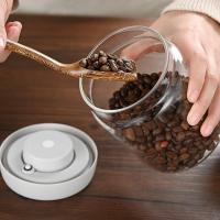 Juego De Botellas De Vidrio Para Almacenamiento De Café Té Y Dulces Con Tanque Aire Sujeto Tipo Presión Cierre Hermético Para Conservación De Frescura Capacidad De 500-1800ml - details 5