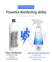 Generador De Ozono Líquido Antiséptico Air USB-C Recargable Portátil Desinfectante Sprayer Dispensador 300ML Electrolyzed - details 5