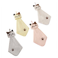 Toalla De Cocina Absorbente De Gato Lindo Paño De Limpieza Suave De Velours Coral Toalla De Mano Colgante Para Cocina - details 6