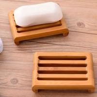 Caja De Jabón De Madera Hecha a Mano 1Pc Marco Creativo Para Baño Y Toilette Jabón Natural De Bambú - details 1