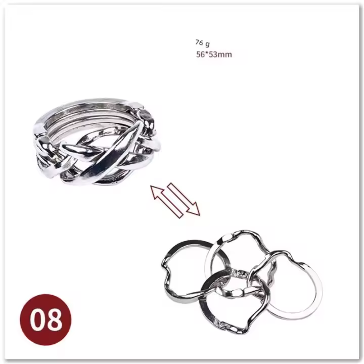 Juego De Rompecabezas Inteligente IQ Metal Clásico Para Niños Y Adultos Juguetes Mágicos Desafiantes Regalos Divertidos - 1