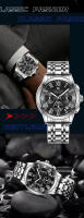 Reloj De Pulsera De Lujo Para Hombres 2024 Multifuncional De Acero Inoxidable 40mm Color Azul Oro Con Calendario Y Luz Fluorescente Resistente Al Agua 3Bar - details 4