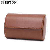 Caja De Relojes IBBETON De Cuero Vintage Portátil Para Viaje Con 3 Slots Organizador De Relojes Para Hombres Caja De Exhibición De Relojes - details 9