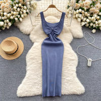 Vestido De Encaje Sin Hombros Para Mujer REALEFT Verano Elegante Sólido Ajustado Con Lazo Estilo Bodycon Para Fiesta - details 1