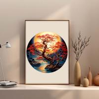 Puzzle De Madera Con Diseño De Árbol De Otoño Y Formas Animales Irregulares Caja De Regalo Delicada Para San Valentín Y Navidad Regalo Adulto Para Desestresarse - details 4