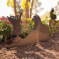 Decoración De Jardín Con Siluetas De Gatos Familiar Tiki - Estatuas Decorativas Para Exterior Hechas De Metal Charming Cat Garden Decorative Silhouette Outdoor Statues for Yard - details 0