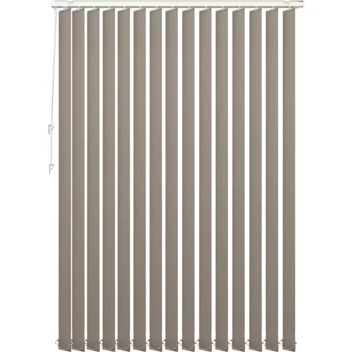 PANDAHOME Estor Vertical Helsinki 100% Poliéster – Ideal para Ventanas Panorámicas, Lamas Pivotantes para Control de Luz, Montaje Fácil con Kit Incluido, Barra Ajustable – Disponible en Blanco, Topo y Gris (100x260cm, 150x260cm, 200x260cm, 250x260cm) - 1
