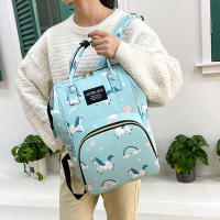 Mochila De Maternidad Con Estampado De Dibujos Animados Gran Capacidad Para Almacenamiento De Botellas De Bebé Y Diaper Bolsa De Moda Para Mujeres Con Mochila Suave Y Cinturón De Aire - details 12