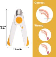 Cortaúñas para mascotas with Luz LED, cortaúñas para Perros anticuerpo para Raza Pequeños y grandes-Naranja - details 0