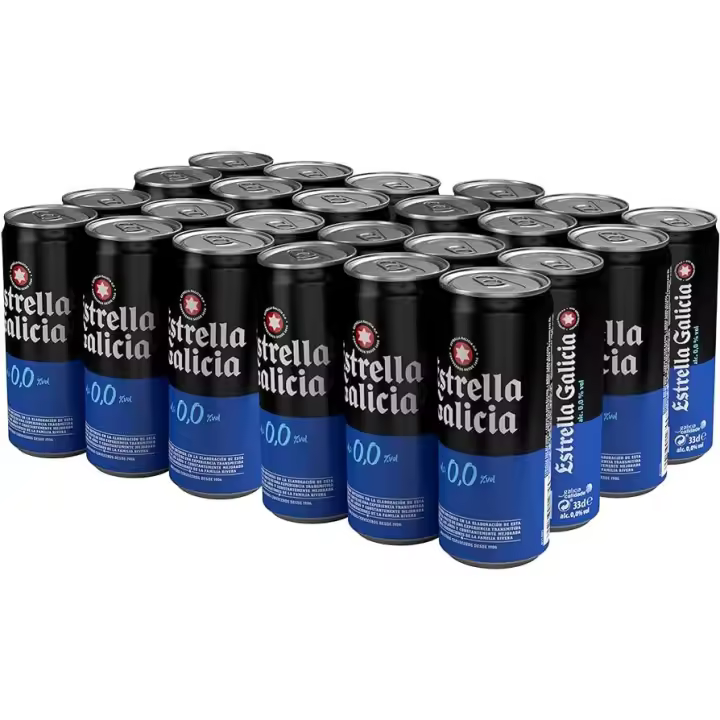 Cerveza Estrella Galicia 0.0% lata 33cl (24unidades) - 1