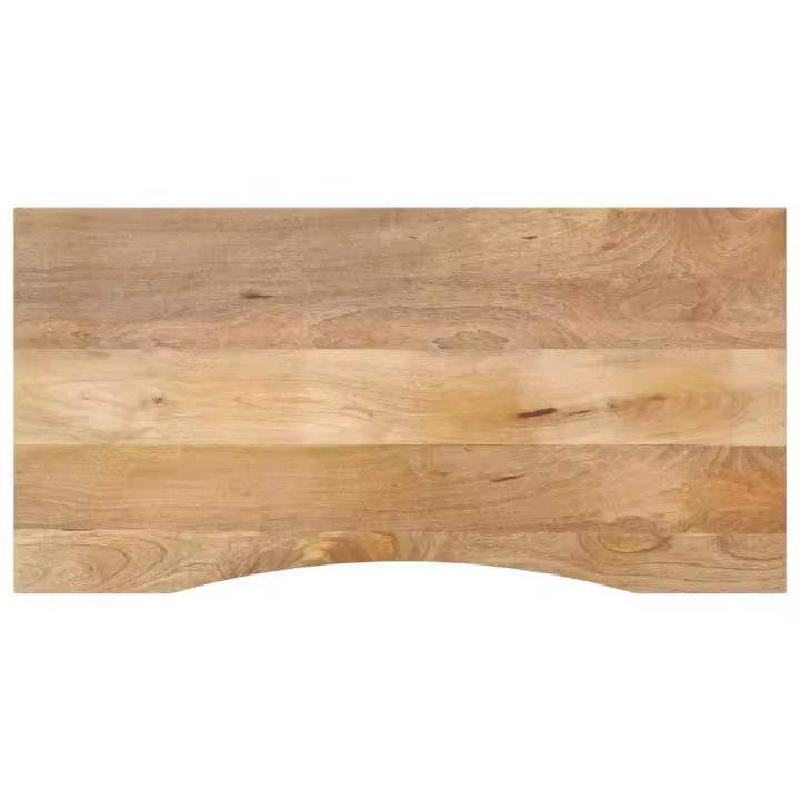 vidaXL Tablero escritorio con curva madera mango rugosa 140x50x2,5 cm - 1