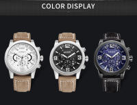 Reloj De Pulsera Deportivo De Lujo Para Hombre MEGIR Con Dial De 48mm Cuarzo Resistente Al Agua De Leather Calendario Cronógrafo Moda Y Casual - details 13