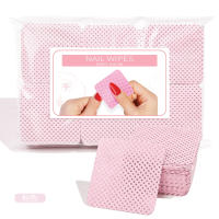 300/600pcs Algodón Eliminador De Esmalte De Uñas Desposables Pads De Limpieza Para Belleza Salón De Uñas Herramientas De Arte De Uñas - details 1