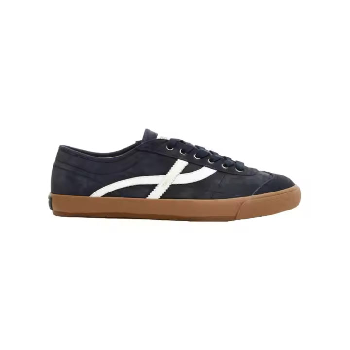 Zapatillas Azules Pompeii Bell Sude Navy Caramel - 1