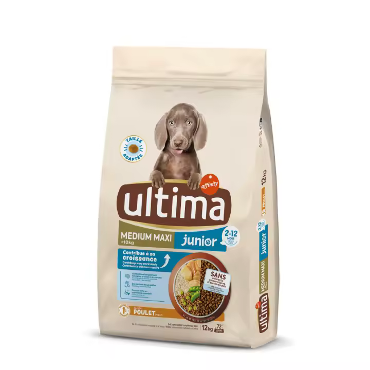 Ultima Comida para Perro Medium-Max Junior con Pollo - 12 Kg - 1