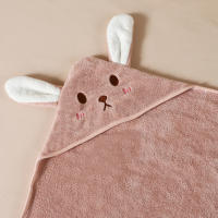 Manta De Bano Para Bebé Con Diseño De Animal De Dibujos Animados Y Capucha Poliéster Unisex Para Salir En Carrito De Compras Adecuada Para 0-1 Años Uso En Todas Las Estaciones - details 4
