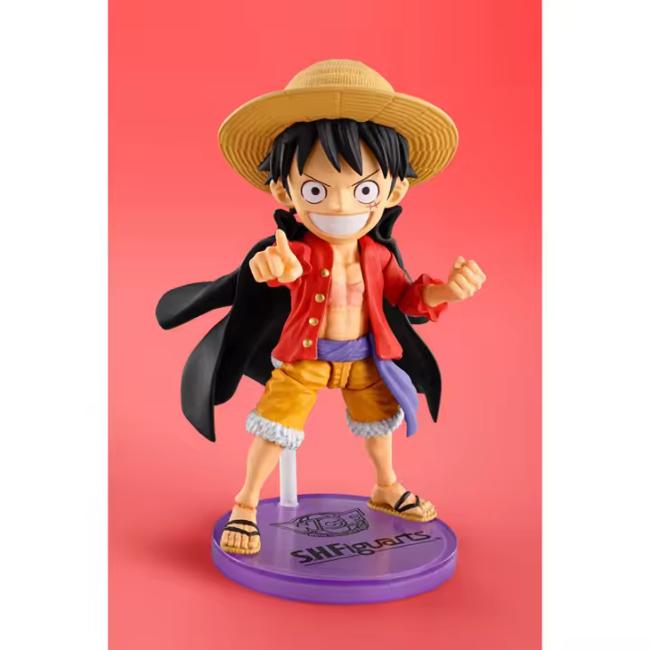Figura S.H Figuarts Monkey D. Luffy World Collectable One Piece 7,5cmFigura  Coleccionable - Idea de Regalo- Mercancia Oficial - Juguetes para Niños y Adultos - Movies Fans - Muñeco para Coleccionistas y Exposición - 1