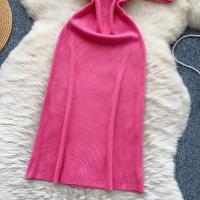 Vestido De Punto REALEFT Vintage De Verano Para Mujer Con Mangas Escaleras Estilo Casual Cuello Cuadrado Ajustado Hasta La Cintura - details 30