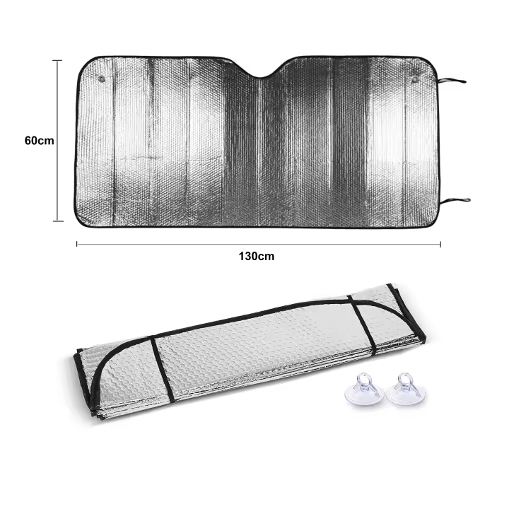 Enerfero-Parasol de Coche,Parasol de Ventana Delantera Parasol Luna de Coche Metalizado Protección Rayos UV Parabrisas, Protector Solar Camionetas,Turismo,Todoterreno, Furgonetas - 1