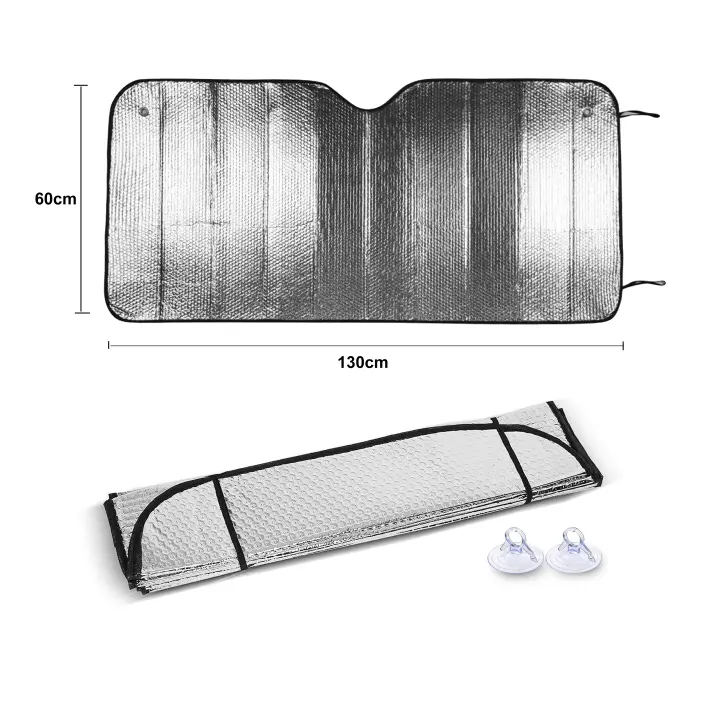 Enerfero-Parasol de Coche,Parasol de Ventana Delantera Parasol Luna de Coche Metalizado Protección Rayos UV Parabrisas, Protector Solar Camionetas,Turismo,Todoterreno, Furgonetas - 1