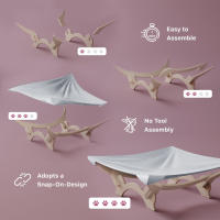 Cama Colgante Para Gatos Con Marco De Madera Cama Elevada Para Perros Pequeños Y Gatos Domésticos Interior Soporte Estable Para Dormir Muebles - details 6