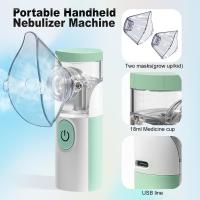 Nebulizador portátil silencioso recargable, atomización y absorción eficientes, accesorios con 2 máscaras y 1 boquilla, adecuados para adultos y niños, uso familiar y viajes - details 1