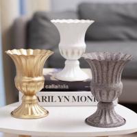 Macetas De Hierro Fundido Retro Para Decoración De Bodas Y Hogar Ornamentos De Vaso Para Arreglos De Flores Secas Sin Marca Ni Origen Especiales - details 0