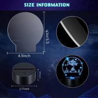 Lámparas LED 3D Luz Nocturna Con Control Remoto Inteligente Y Cable USB RGB Para Decoración De Dormitorio Regalos - details 11