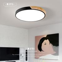 Iluminación LED Plafón LED Redondo de Madera de 18W y 32cm, Luz fría y Luz Cálida opcional Luz 18W circular de Madera Ø 320 mm CCT seleccionable semi-Dari - details 3
