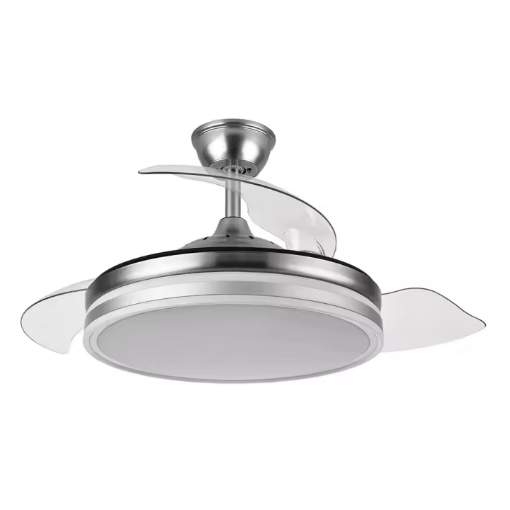 VENTILADOR BAYOMO 72W 6120LM NIQUEL 3 ASPAS DESP. 32/47X49/108 D.3 COLOR.MOTOR DC.REMOTO Ref. 142591403 - 1