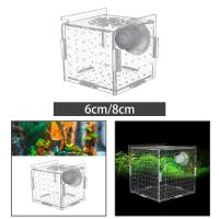Caja De Reproducción Para Peces Transparente Con Ventosa Cuadrada Accesorio De Acuario Para Guppys Peces Agresivos Calamarqueses Y Camarones Recién Nacidos Fry - details 1