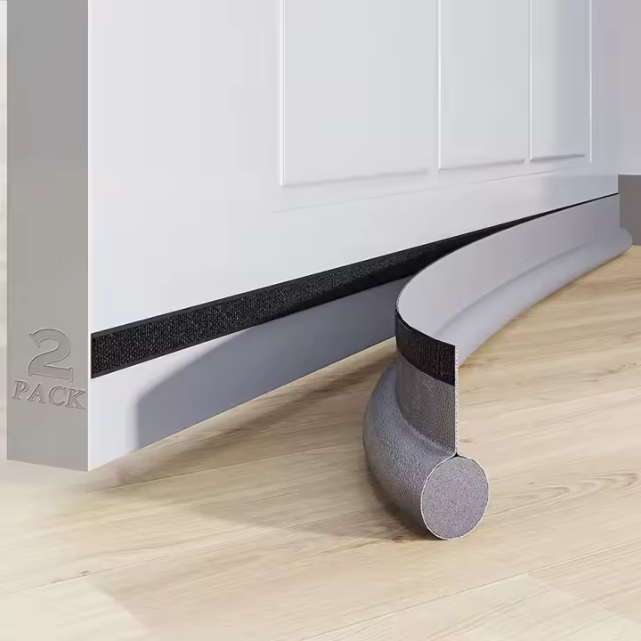 Tira De Sellado Para Puerta Bajo Puerta Antigolpe Antifrio Ajustable Tapa De Ranura De Puerta Esterilla De Clima PU + Espuma - 1