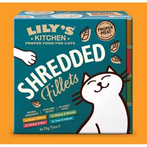 Lily's Shredded Fillets Multipack para Gatos 8 x 70 gr - 1