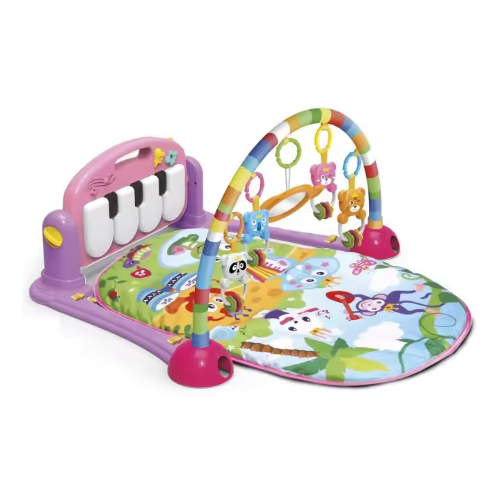 Gimnasio Mantita con Piano Musical Rosa 73x61x45 cm. Juguetes PICCOLOTOYS - 1