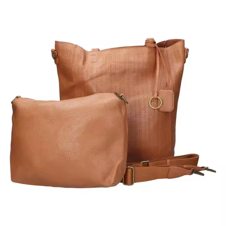 SARA BAGS | Set de Bolsos Sara Bags para Mujer – Bolsos en Color Marrón – Estilo Casual – Con Bandolera – Cierre de Cremallera – Varios Compartimentos – Bolso/Neceser Incluido – Modelo SCXX2500671080 - 1