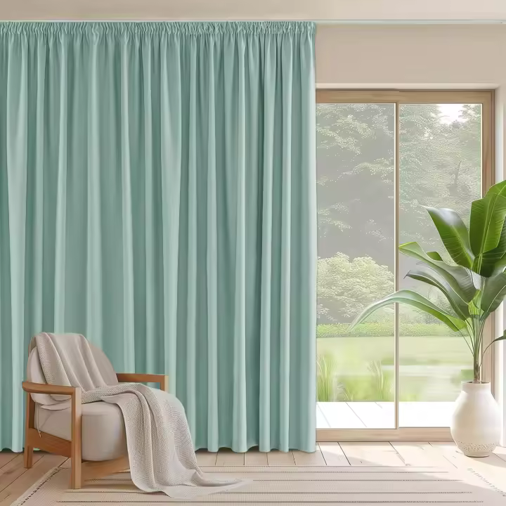 Cortina Blanca Opaca Cortinas Aislantes Termicas Cortinas Salon 3 Metros Ancho Cortinas Dormitorio Cortinas Ventanas Grandes para Riel, 1 Pieza, 300x260 CM, Blanco Gris - 1