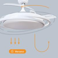 Ventilador DC de Techo LED Garsaco Bauala 107 CM, 3 Tipos de Luz, Control Remoto, Blanco - details 3