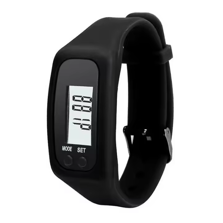 Reloj deportivo digital con pantalla LCD, podómetro, contador de calorías, distancia recorrida, pasos y visualización de tiempo de 12/24 horas. - 1
