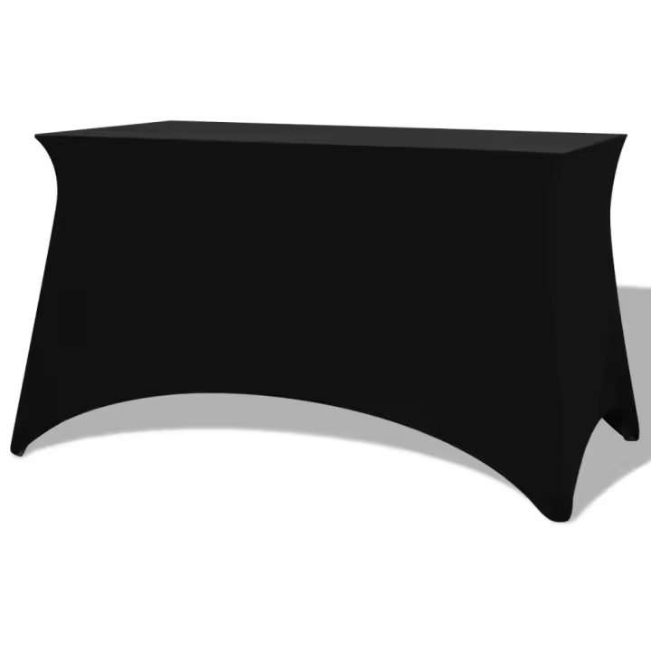vidaXL Funda elástica para mesa 2 uds 183x76x74 cm negro - 1