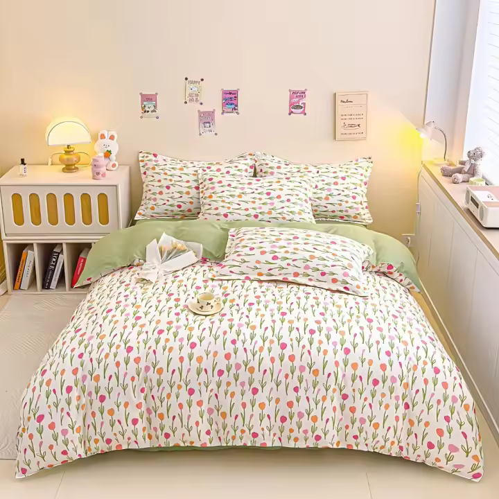 Juego de Funda Nórdica 4 Piezas de Algodón Alta Calidad Juego de Ropa de Cama- Dibujo Elegante - Varios Tamaños Disponibles - 1