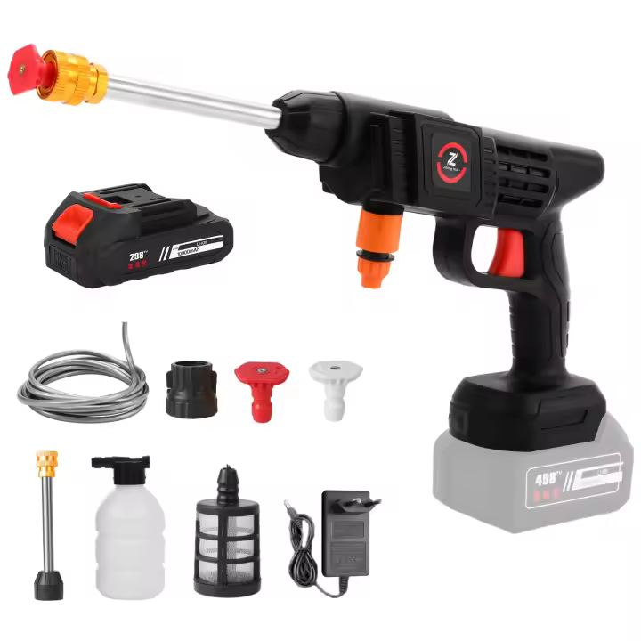 50Bar 200W Wireless High Pressure Car Wash Washer Gun 21 V 20000mAh / 30000mAh Battery Foam Generator Water Gun Cleaner Car Washing Machine - 1