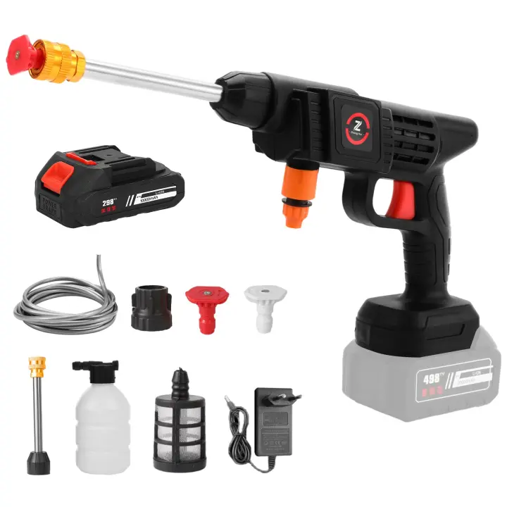 50Bar 200W Wireless High Pressure Car Wash Washer Gun 21 V 20000mAh / 30000mAh Battery Foam Generator Water Gun Cleaner Car Washing Machine - 1