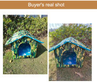 Casa De Gato Impermeable Para Exteriores Calefacción Invierno Cueva Caliente Para Mascotas Pequeñas Cama De Descanso Plegable Y Lavable Para Perro Bebé Suministros - details 9