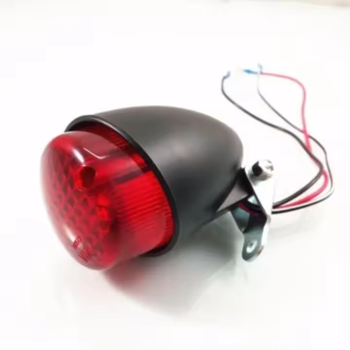 Luz Trasera LED Para Motocicleta En Negro/Rojo Para Cafe Racer Vintage CB Personalizada Luz De Freno Y Andanía - 1