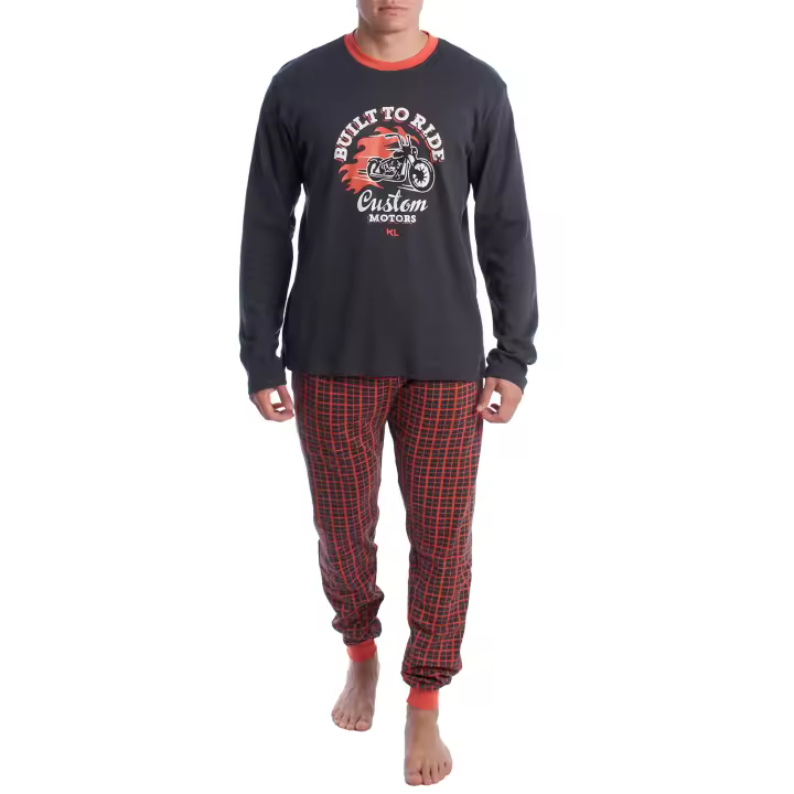 Kisses and Love-Pijama Hombre Algodón de Manga Larga KLP4 - 1