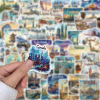 50PCS Pegatinas De Viaje Creativas a Mano Pequeñas Y Frescas Para Decoración De Equipaje Y Cuadernos Estilo Único De Escena De Viaje - details 2