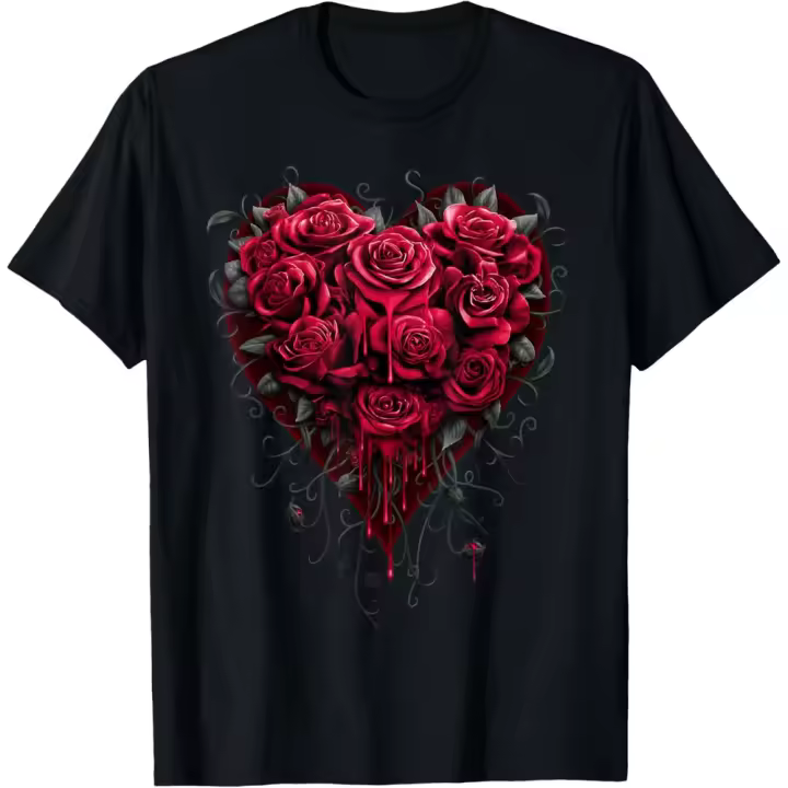 Camiseta de Manga Corta, 100% Algodón, Ropa Unisex para Hombres y Mujeres en 5 Tallas, Camiseta Negra, Cuello redondo con estampado. - 1